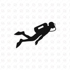 Sticker Master Dalgıç Sticker-1 Sticker Motor, Kask, Laptop, Araba, Oto Araç İçin Dayanıklı Etiket Decal 15 Cm