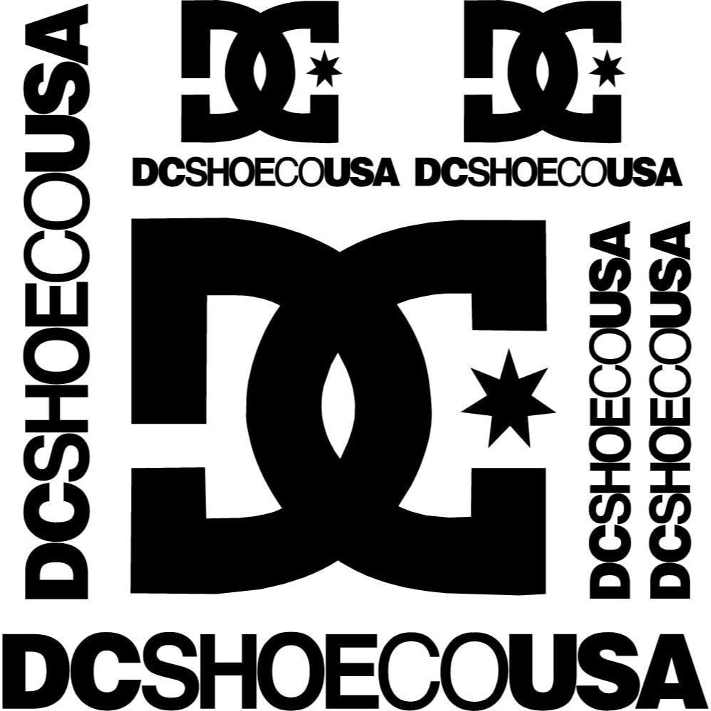 Sticker Master DC Shoe Co Sponsor Set Oto Araba Motor Sticker