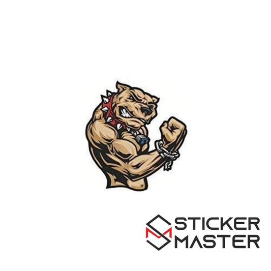 Sticker Master Dog Power Sticker Motor, Kask, Laptop, Araba, Oto Araç İçin Dayanıklı Etiket Decal 15 Cm