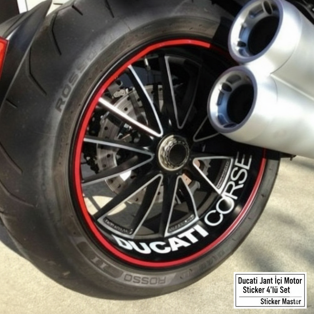 Ducati Jant İçi Motor Sticker 4’lü Set | Sticker Master