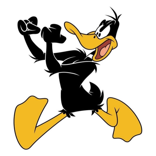 Sticker Master Duffy Duck Sticker Motor, Kask, Laptop, Araba, Oto Araç İçin Dayanıklı Etiket Decal 15 Cm