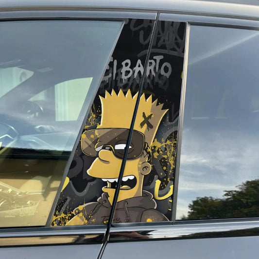 Sticker Master El Barto Cam Sticker – Bart Simpson Temalı Araba Yan Cam Etiketi