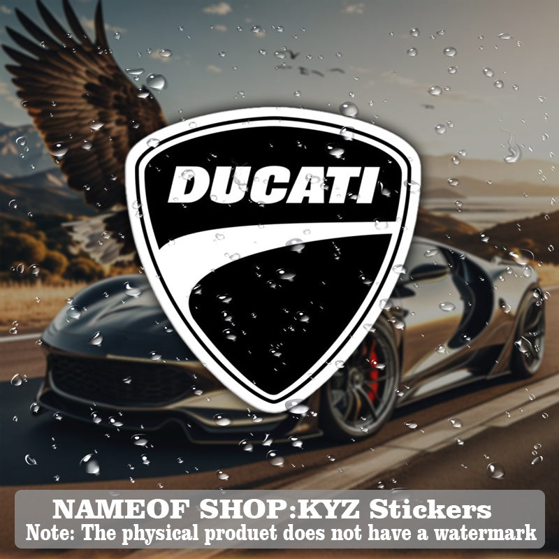 Ducati Logo Siyah Beyaz Sticker 2’li Set Vinil Çıkartma | Sticker Master