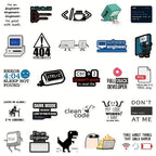 Sticker Master 50 adet Programcı Meme Çıkartmaları - Dizüstü Bilgisayarlar, Gitar Kılıfları, Telefon Kılıfları ve Karalama Defterleri için Teknoloji Temalı Karikatür Çıkartmalar | Dayanıklı PVC, 50+ Stil, Y