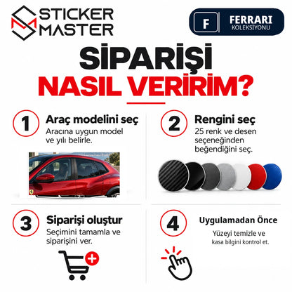 Ferrari Purosangue sticker model ve renk desen seçimi sipariş rehberi