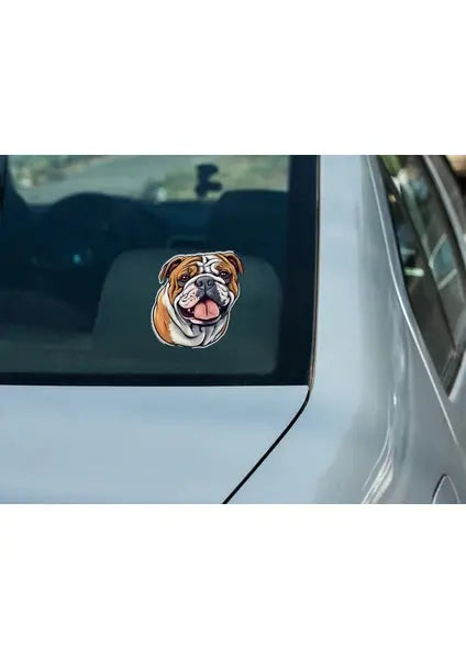 Sticker Master Bulldog Sticker Motor, Kask, Laptop, Araba, Oto Araç İçin Dayanıklı Etiket Decal Sticker Master