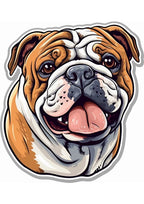 Sticker Master Bulldog Sticker Motor, Kask, Laptop, Araba, Oto Araç İçin Dayanıklı Etiket Decal