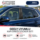 Geely Uyumlu Kapı Direği Sticker Seti
