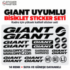Giant Uyumlu Bisiklet Kadro Sticker Seti | 14 Renk