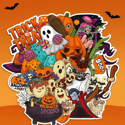 60 Adet Halloween Sticker Seti - Su Geçirmez & Dayanıklı | Sticker Master Sticker Master