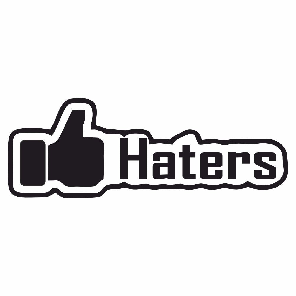 Sticker Master Hater Sticker Motor, Kask, Laptop, Araba, Oto Araç İçin Dayanıklı Etiket Decal 15 Cm