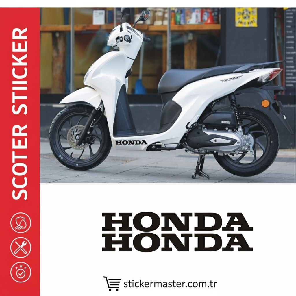 Sticker Master Dio Honda Sticker Set Motor Çıkartma Etiket 2 Adet Sağ ve Sol