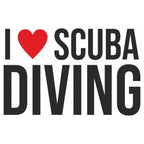 Sticker Master I Love Scuba Diving Dalış Sticker Motor, Kask, Laptop, Araba, Oto Araç İçin Dayanıklı Etiket Decal 15 Cm