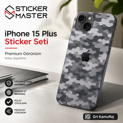iPhone 15 Plus Uyumlu Telefon Sticker Seti