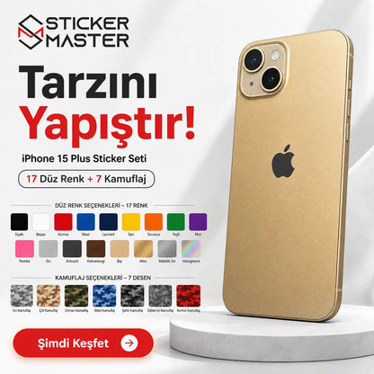 iPhone 15 Plus Uyumlu Telefon Sticker Seti ads
