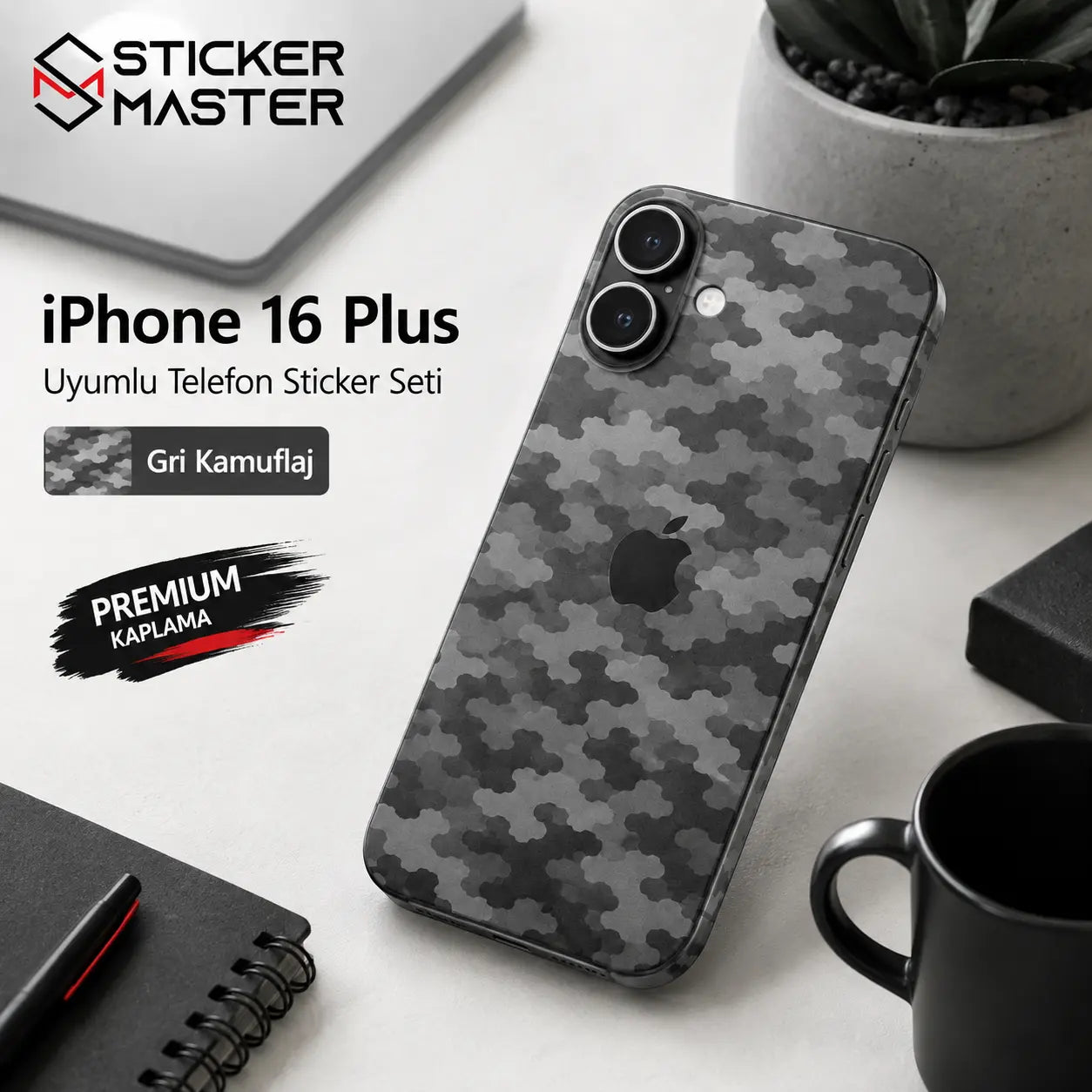 iPhone 16 Plus Uyumlu Telefon Sticker Seti ads