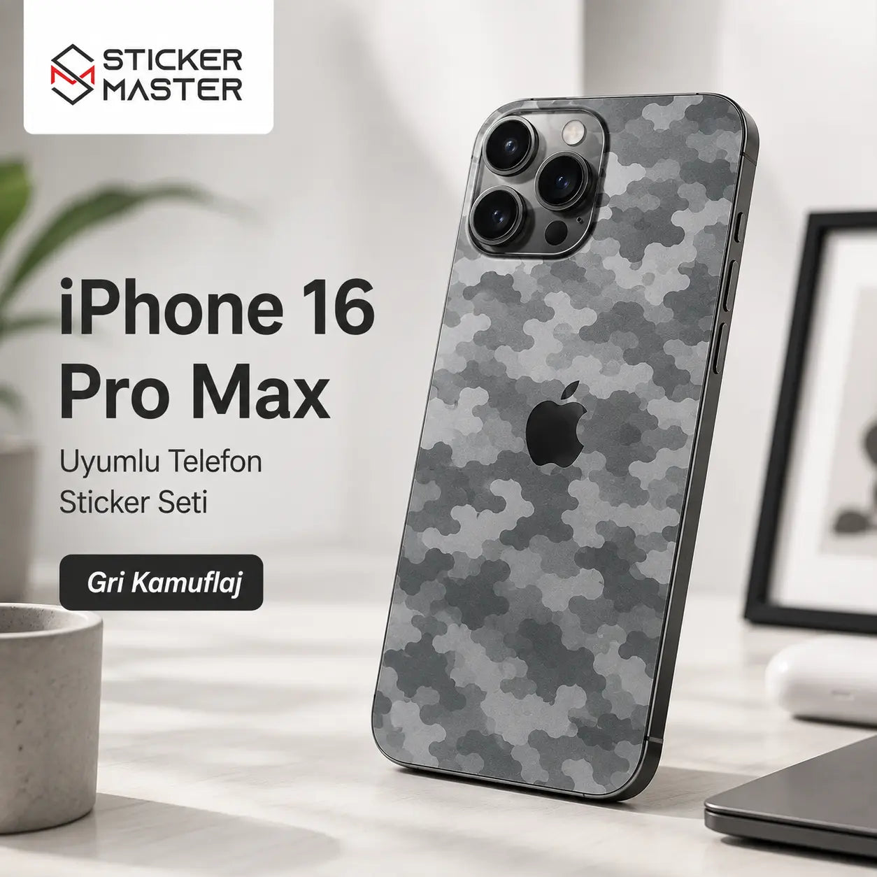 iPhone 16 Pro Max Uyumlu Telefon Sticker Seti
