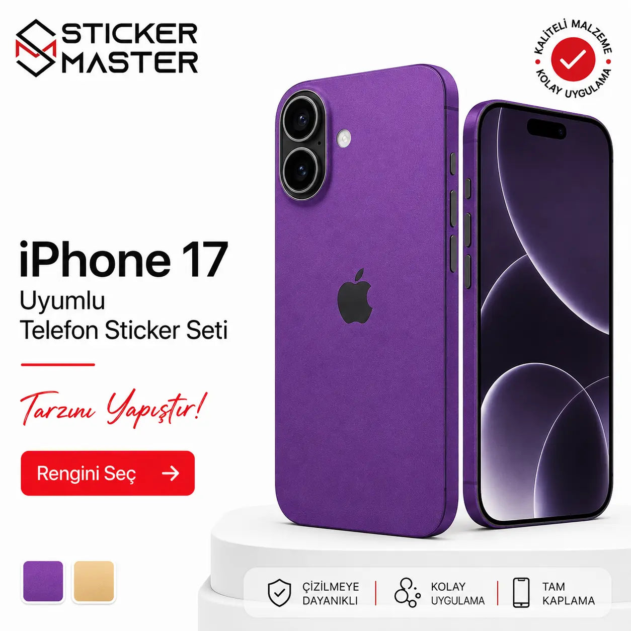 iPhone 17 Uyumlu Telefon Sticker Seti ads