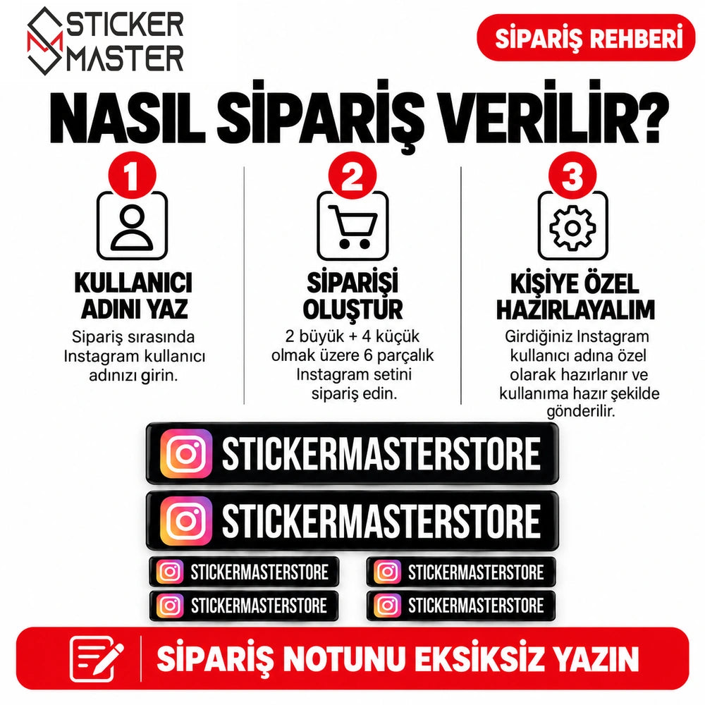 Instagram kullanıcı adı sticker - kişiye özel sipariş rehberi ve kullanıcı adı gönderimi