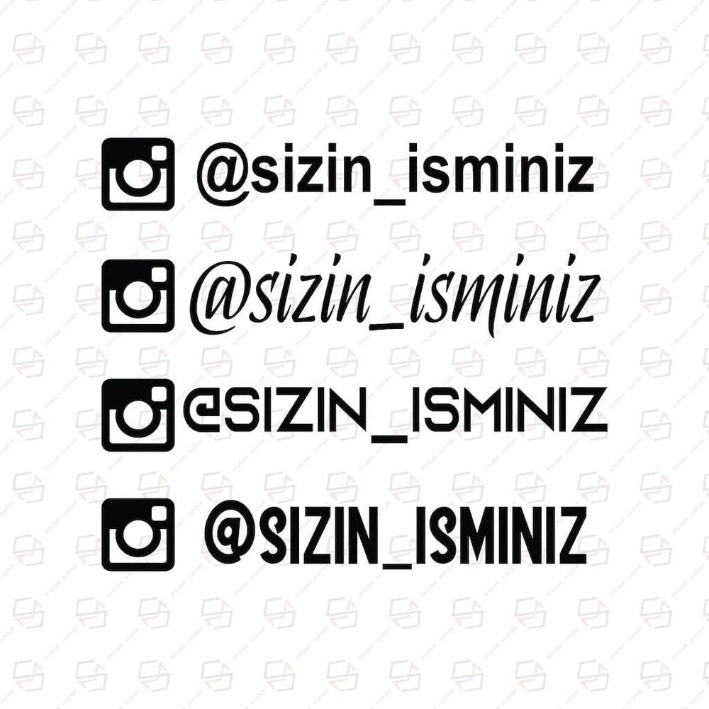 Sticker Master Kişiye Özel instagram Motorsiklet,Kask,Laptop,Motor Ve Oto Araç Sticker 15 Cm 2 Adet