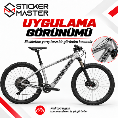 Intense uyumlu bisiklet kadro sticker uygulama görünümü