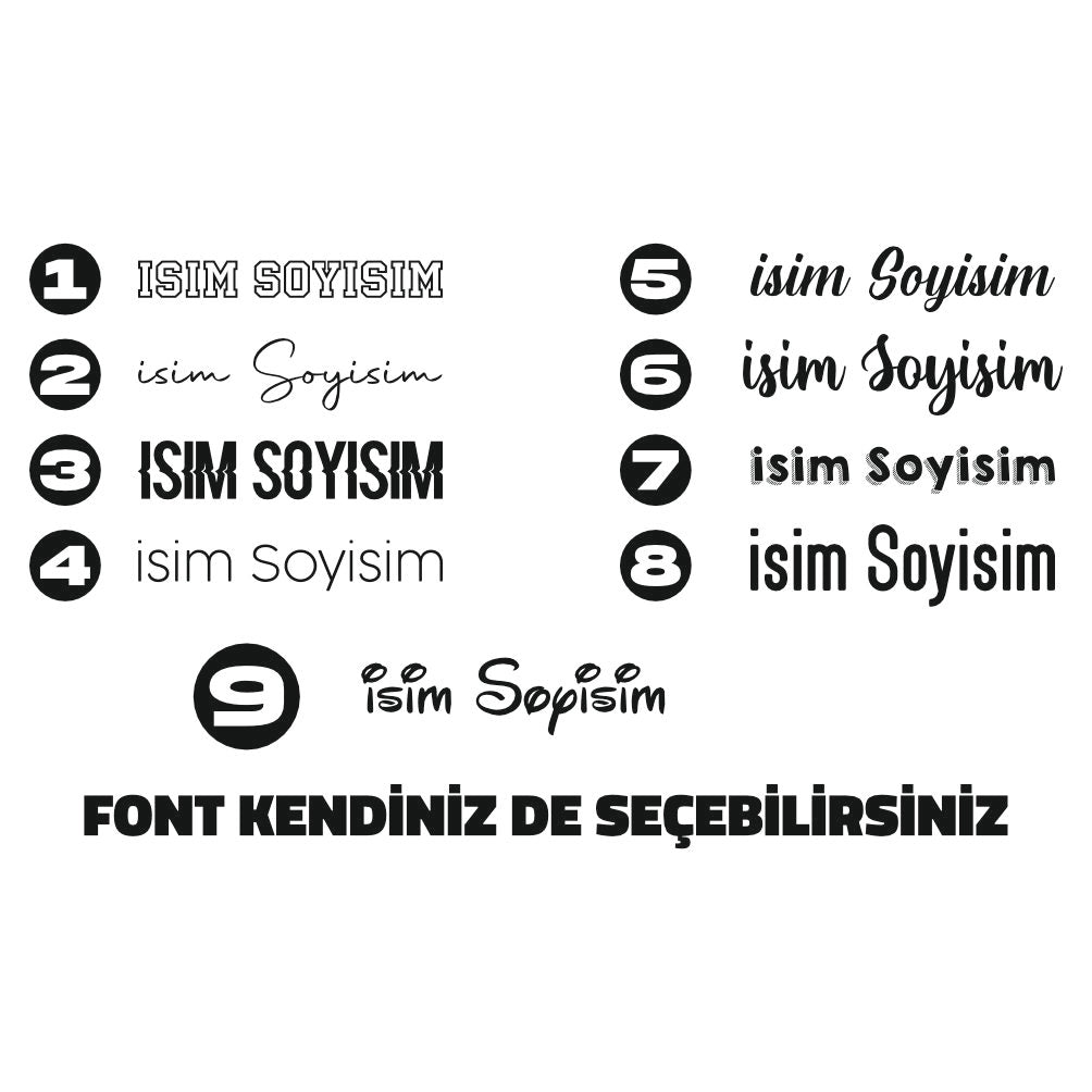 Kişiye Özel İsim Soyisim Sticker | Sticker Master