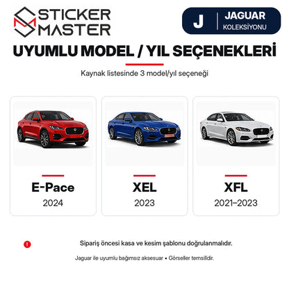 Jaguar E-Pace XEL XFL model ve yıl seçenekleri