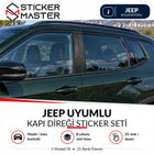Jeep Uyumlu Kapı Direği Sticker Seti | 3 Model/Yıl