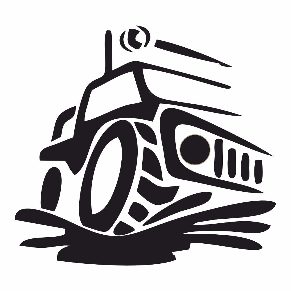 Sticker Master Jeep Off Road Mud Sticker Motor, Kask, Laptop, Araba, Oto Araç İçin Dayanıklı Etiket Decal 15 Cm