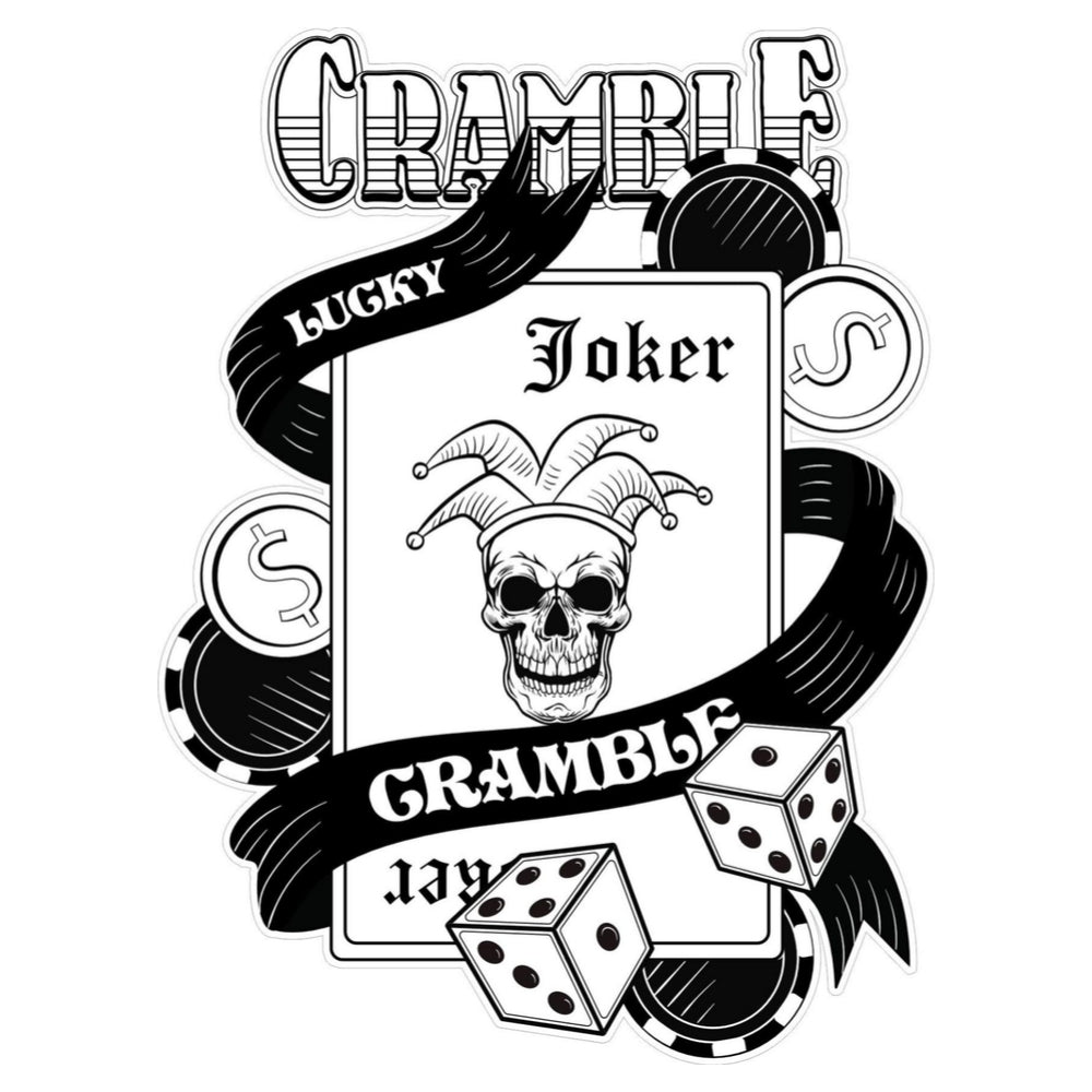 Sticker Master Joker Poker Playing Card Skull Sticker Durable Decal for Motorcycle, Helmet, Laptop, Car, Auto Vehicle 15cm