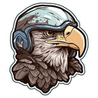 Sticker Master Kartal Sticker Motor, Kask, Laptop, Araba, Oto Araç İçin Dayanıklı Etiket Decal 15 Cm