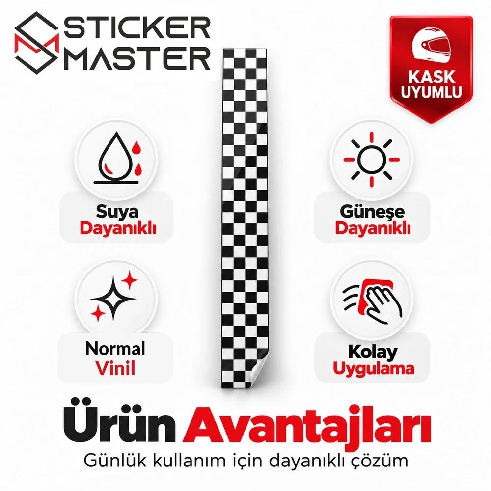 Normal vinil kask sticker suya güneşe dayanıklı kullanım avantajları