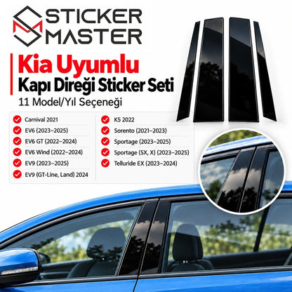Kia uyumlu kapı direği sticker 11 model yıl Carnival EV6 EV9 K5 Sportage Telluride