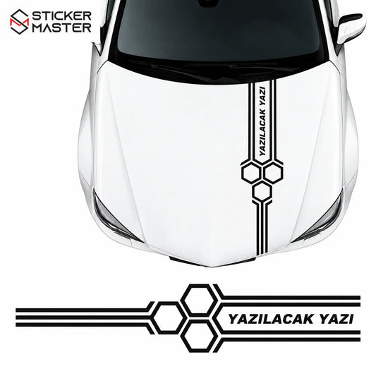 Kişiye Özel Kaput Sticker İsim ve Yazı - Araç Üzeri Uygulama