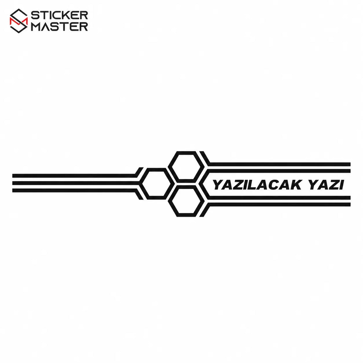 Kişiye Özel Kaput Sticker - Siyah Kesim Vinil Tasarım