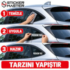 Kişiye Özel Kelebek Cam Sticker – İsim ve Yazı | Tüm Araçlara Uyumlu