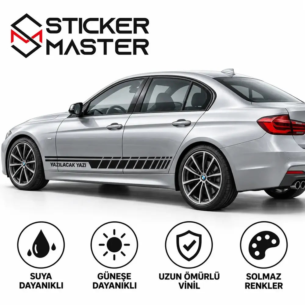 Kişiye Özel Sport Yan Sticker – İsim ve Yazı | Tüm Araçlara Uyumlu ürün özellikleri