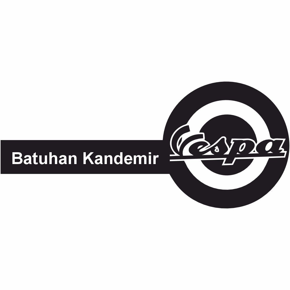 Sticker Master Kişiye Özel Vespa Yan Grenaj Sticker – İsimli Tasarım, Kendinden Yapışkanlı, Suya Dayanıklı 15 cm Çıkartma