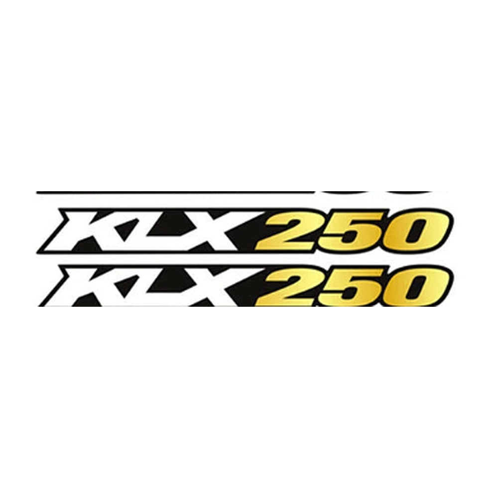 Kawasaki KLX 250 Altın renk salıncak sticker seti