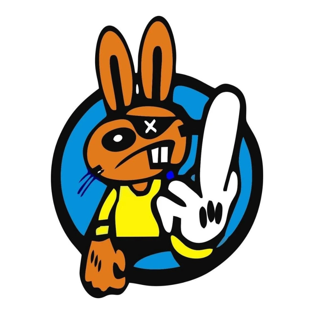 Sticker Master Korsan Tavşan Sticker – Laptop, Kask, Araba, Defter İçin Dayanıklı Etiket 15 cm