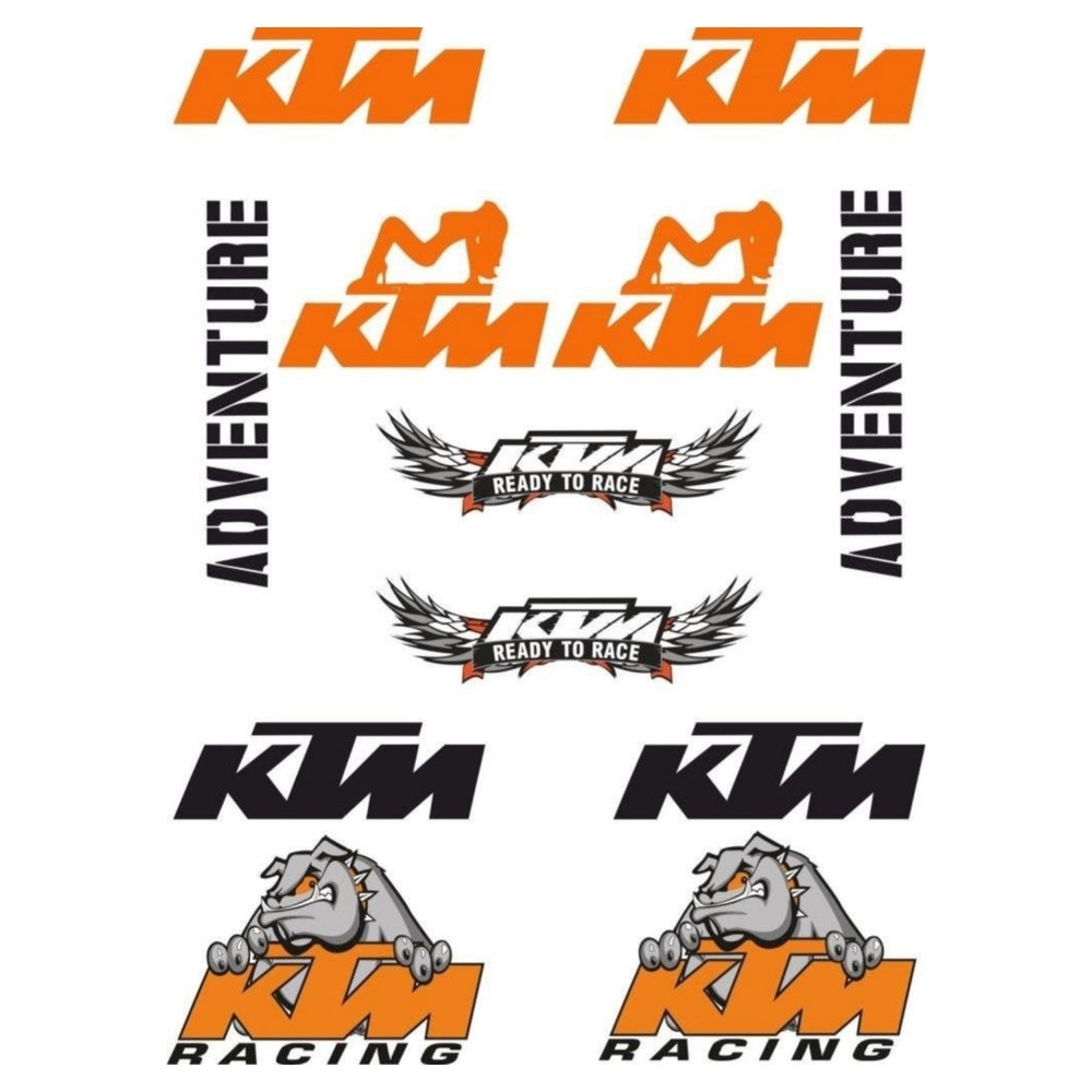 Sticker Master Ktm Sticker Motor, Kask, Laptop, Araba, Oto Araç İçin Dayanıklı Etiket Decal