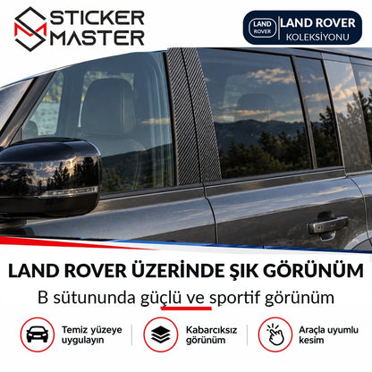 Land Rover B sütunu sticker seti araçta temsili uygulama, SM5 sabit düzen