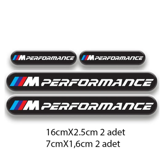 Sticker Master BMW Uyumlu M Performance 4'lü Sticker Seti - Premium Kalite