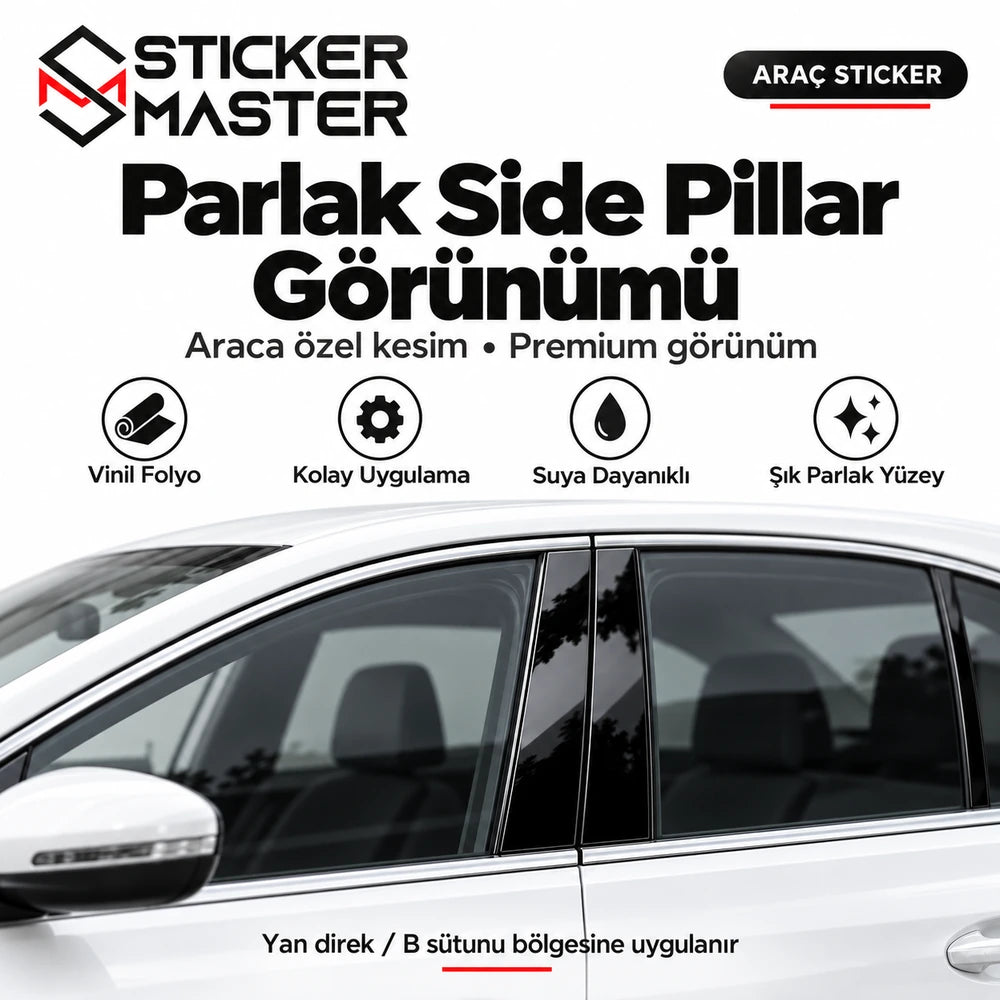 Mercedes kapı direği sticker B sütunu uygulama ve özellikleri