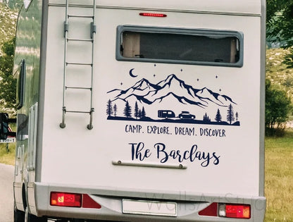 Kişiye Özel Motokaravan Yazılı Sticker