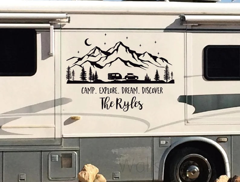 Kişiye Özel Motokaravan Yazılı Sticker