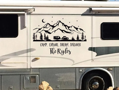 Kişiye Özel Motokaravan Yazılı Sticker