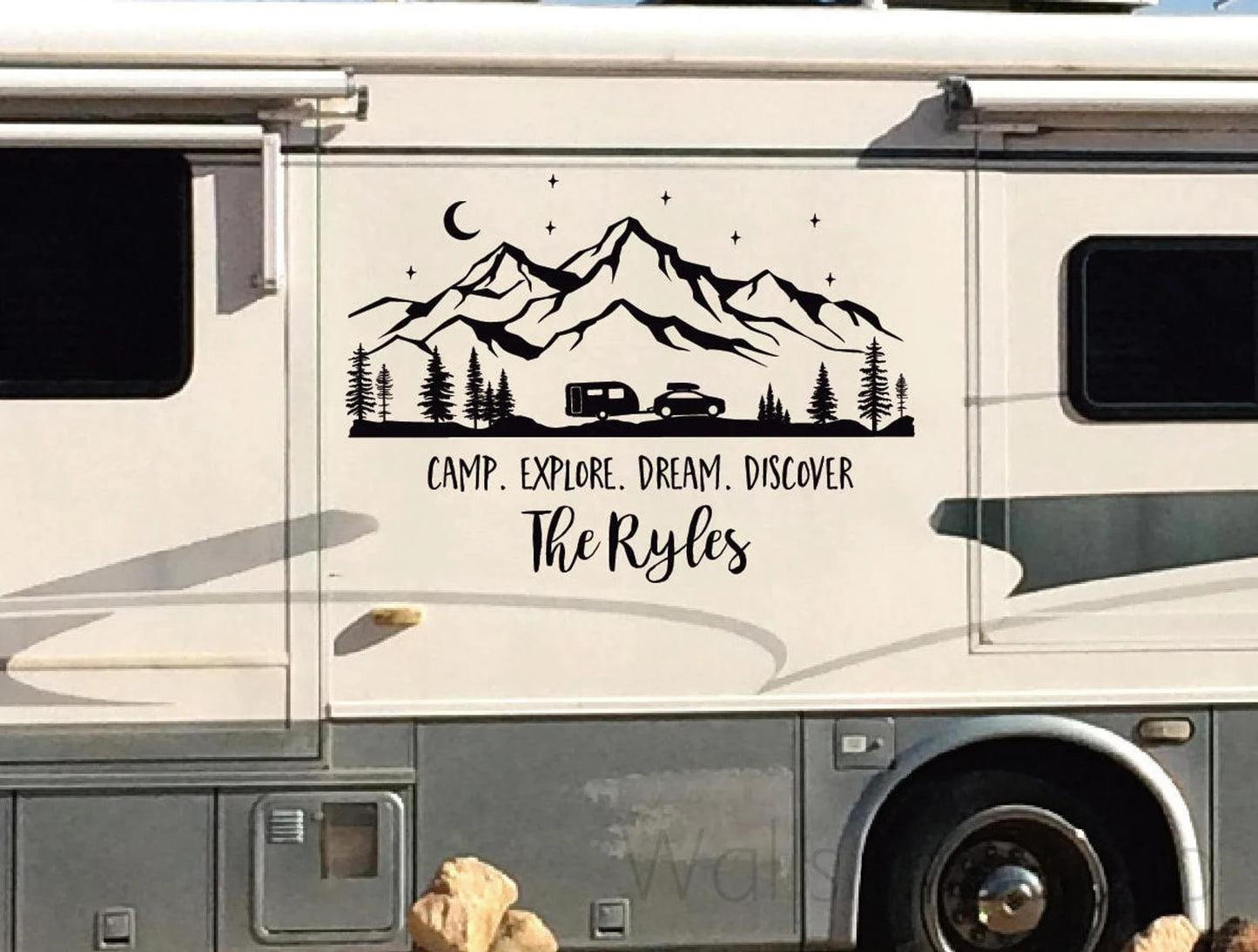 Kişiye Özel Motokaravan Yazılı Sticker