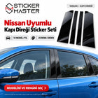 Nissan Uyumlu Kapı Direği Sticker Seti | 12 Model/Yıl Seçeneği
