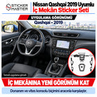 Nissan Qashqai 2019 Uyumlu İç Mekân Kaplama Sticker Seti